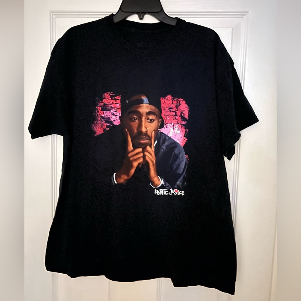 2Pac Poetic Justice T Shirt Size XL Black